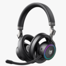 LMS Gaming Over Ear Headphones Wireless for Phones, PC, PS4, PS5 XBOX-ONE, Noise Cancelling Headphones Wireless Bluetooth - PC Accessories Gaming Headsets with Microphone -10m Bluetooth Range - Black